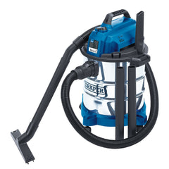 Draper 230V Wet & Dry Vacuum Cleaner with Stainless Steel Tank, 20L, 1250W  13785