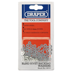 Draper Rivet Backing Washers, 2.4mm (100 Piece)  14013