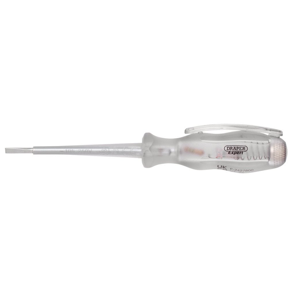 Draper Draper Expert VDE Mains Tester Screwdriver, 105-250V AC, 140mm