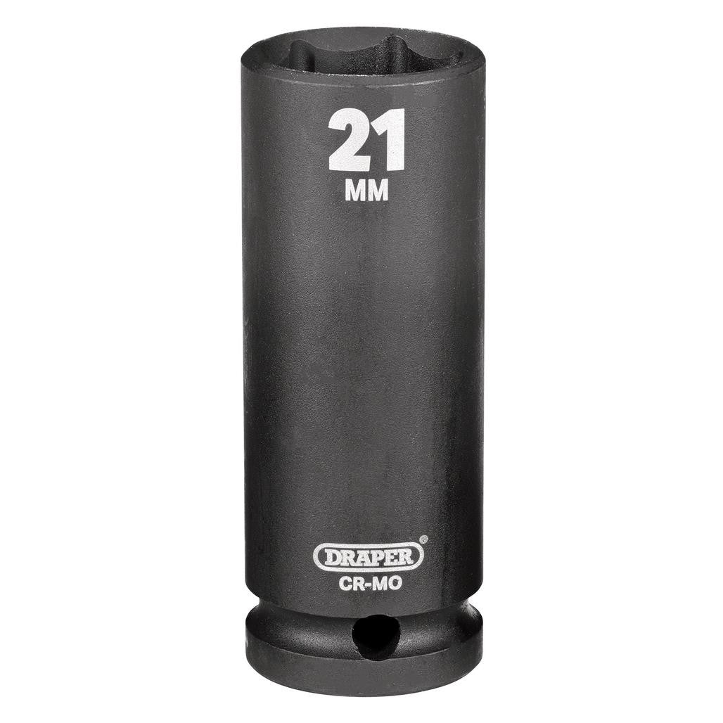Draper HI-TORQ® Deep Impact Socket, 1/2" Sq. Dr., 21mm  14104
