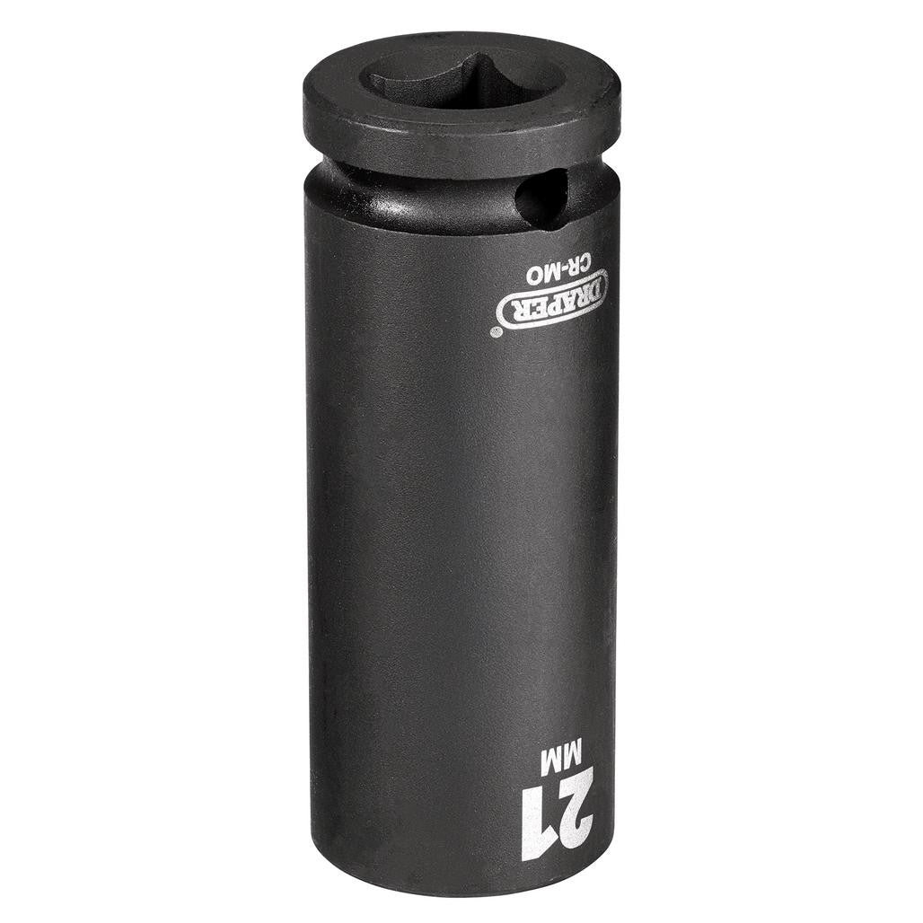 Draper HI-TORQ® Deep Impact Socket, 1/2" Sq. Dr., 21mm  14104