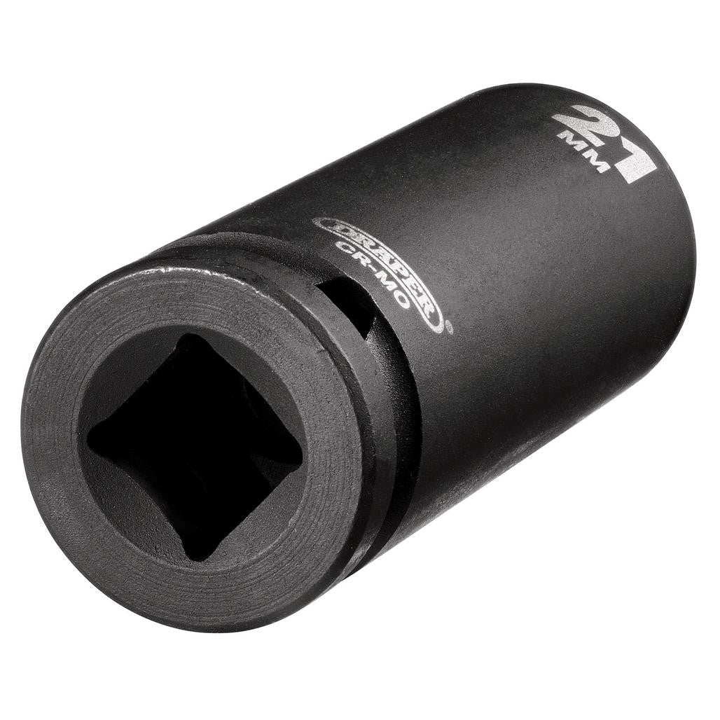 Draper HI-TORQ® Deep Impact Socket, 1/2" Sq. Dr., 21mm  14104