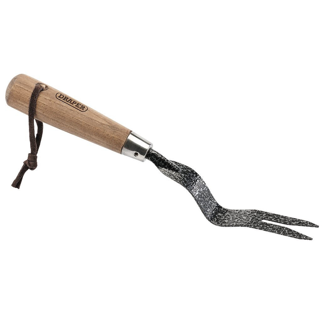 Draper Carbon Steel Heavy Duty Hand Weeder with Ash Handle, 125mm  14315