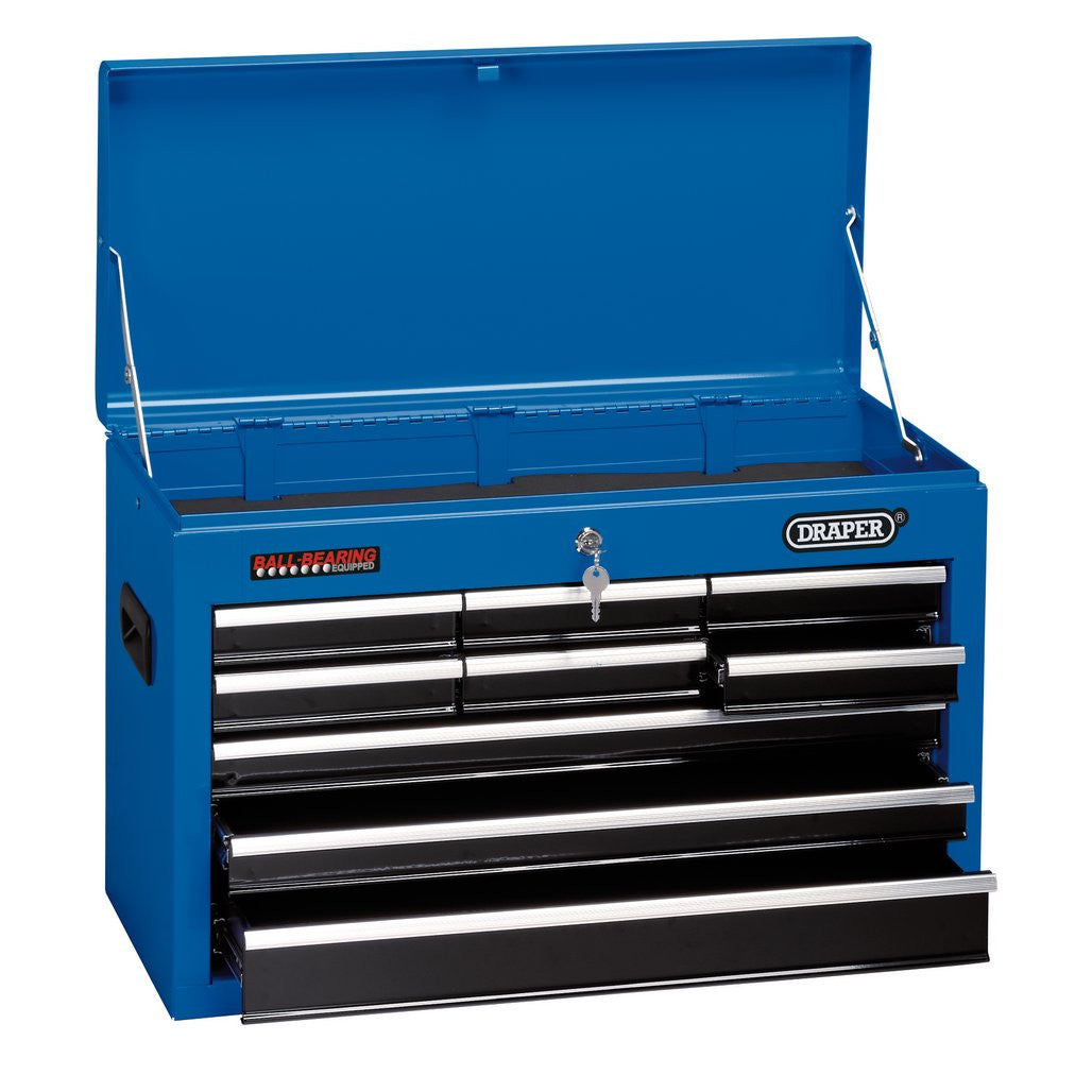 Draper Tool Chest, 9 Drawer, 26", Blue 14910