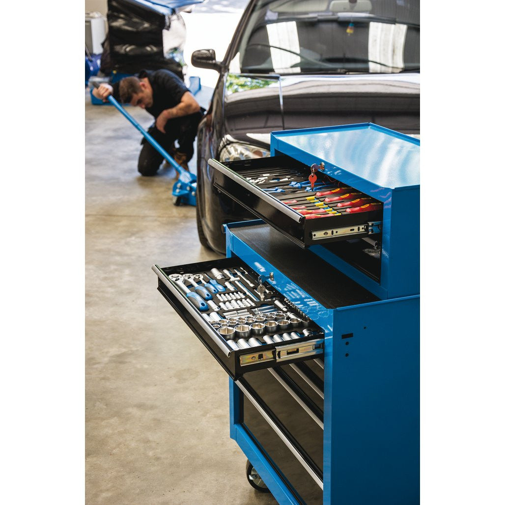 Draper Roller Tool Cabinet, 5 Drawer, 26", Blue 14978