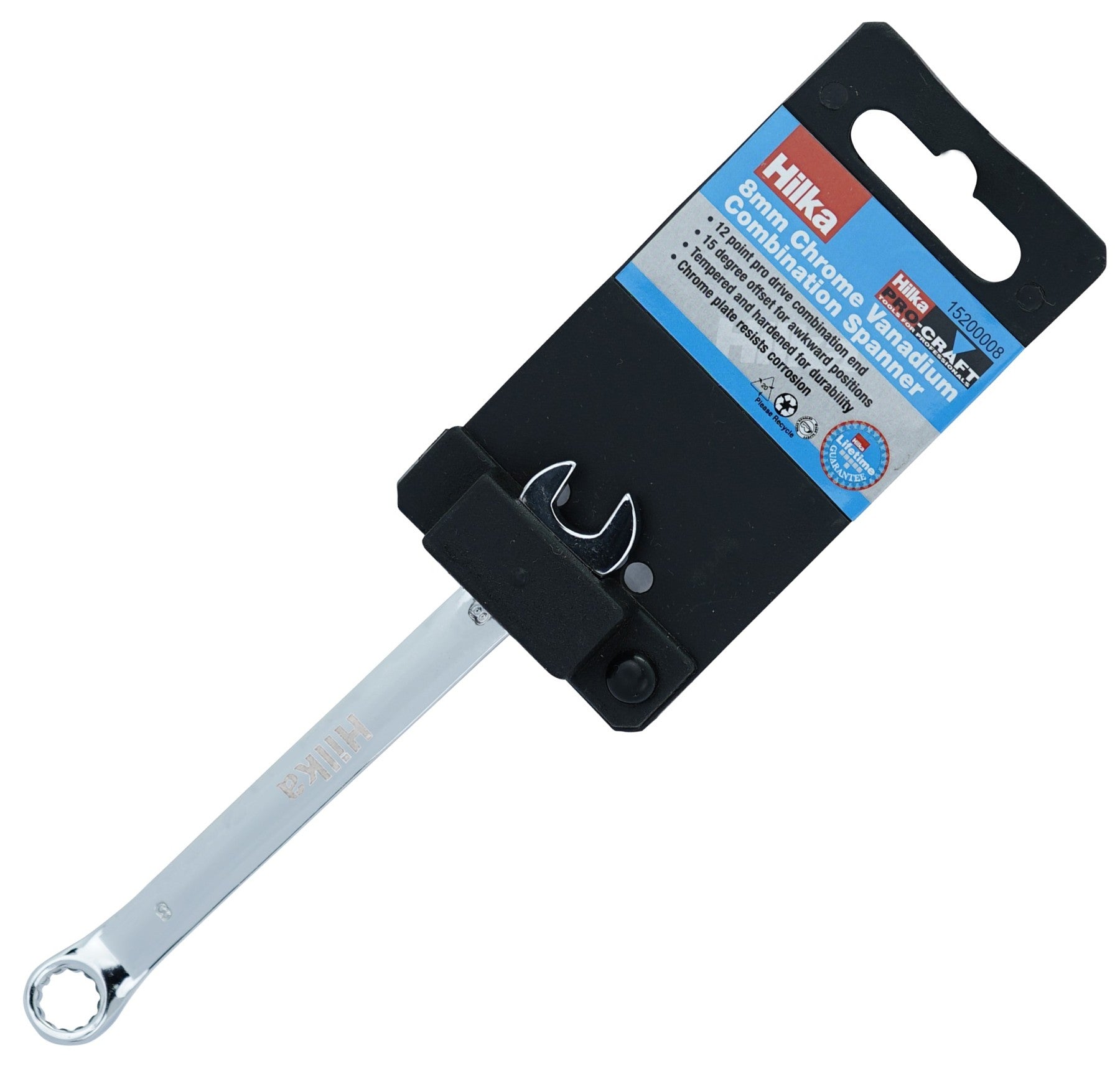 Hilka 8mm Chrome Vanadium Combination Spanner 15200008