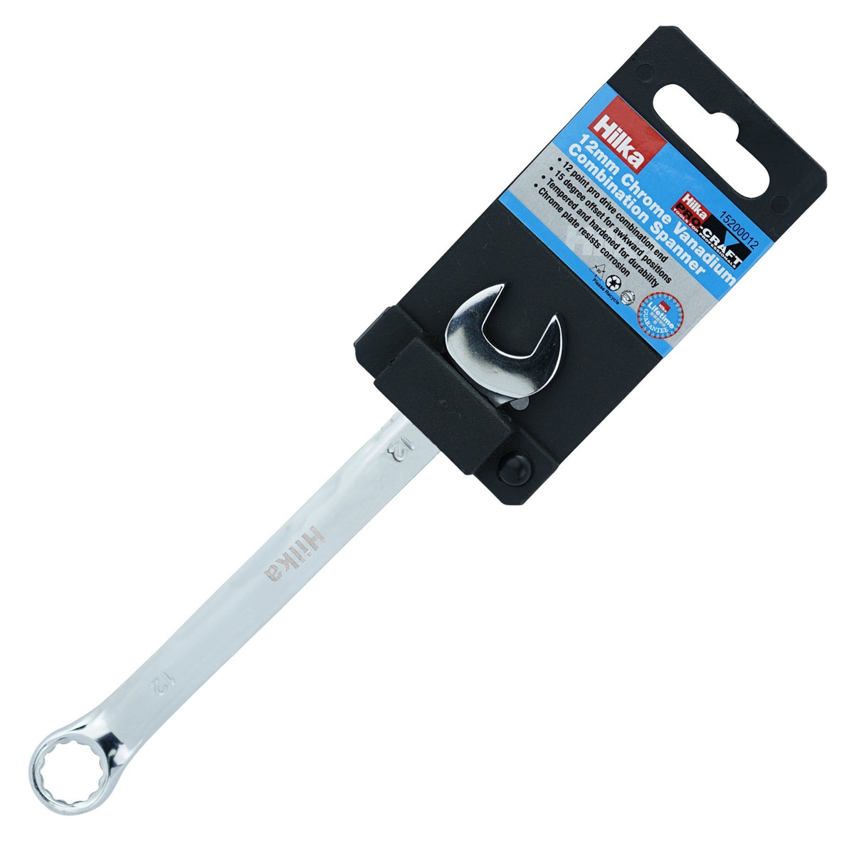 Hilka 12mm Chrome Vanadium Combination Spanner 15200012