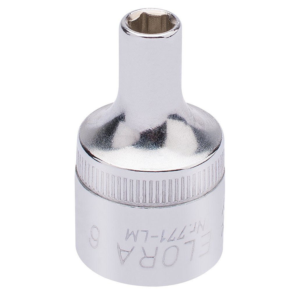Draper Elora Hexagon Socket, 1/2" Sq. Dr., 6mm  15295