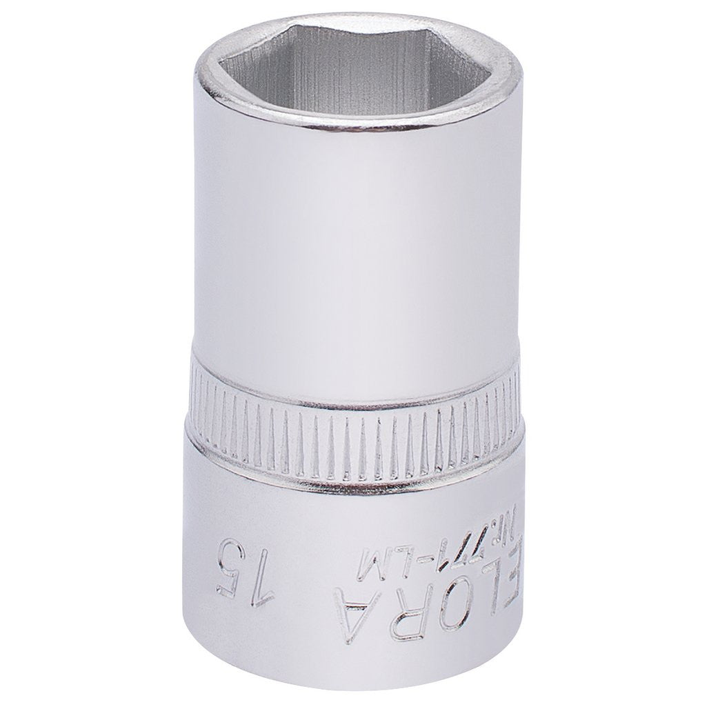 Draper Elora Hexagon Socket, 1/2" Sq. Dr., 15mm  15304