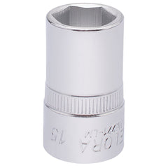 Draper Elora Hexagon Socket, 1/2" Sq. Dr., 15mm  15304