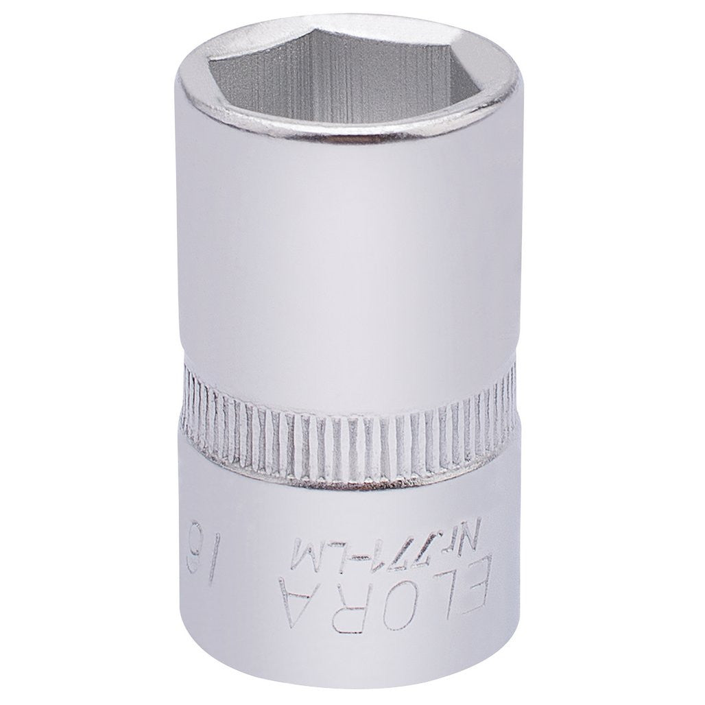 Draper Elora Hexagon Socket, 1/2" Sq. Dr., 16mm  15305