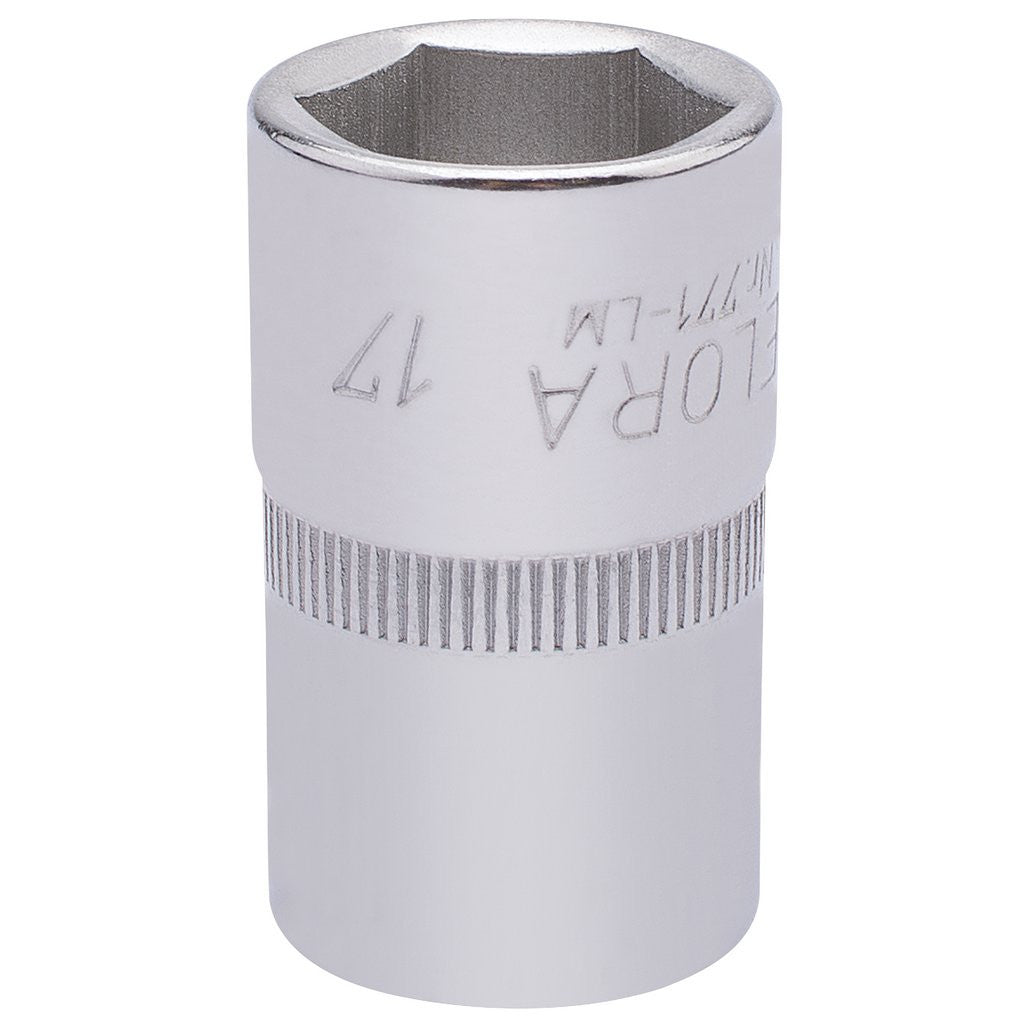 Draper Elora Hexagon Socket, 1/2" Sq. Dr., 17mm  15306