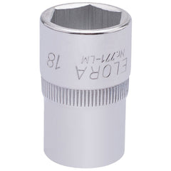 Draper Elora Hexagon Socket, 1/2" Sq. Dr., 18mm  15307