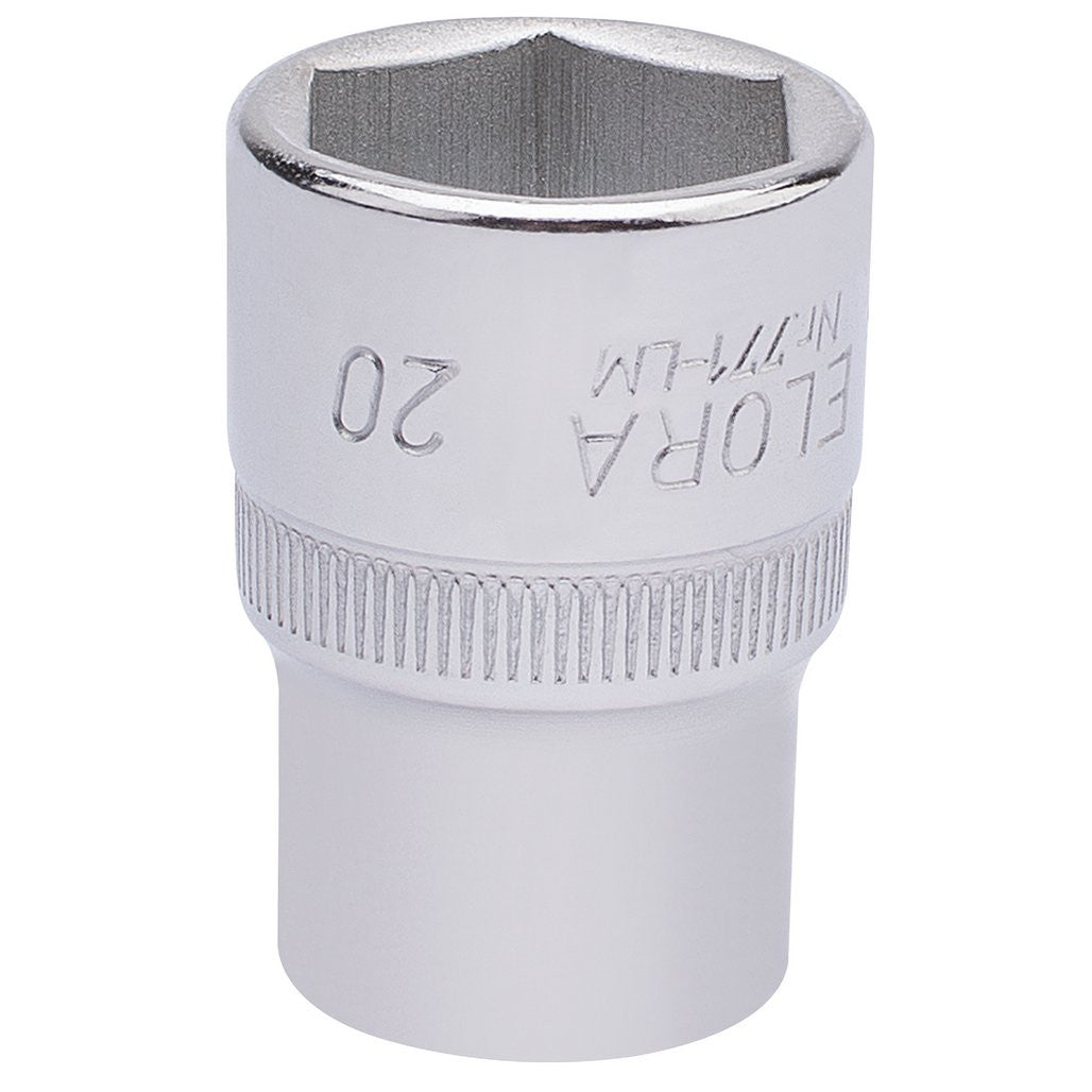 Draper Elora Hexagon Socket, 1/2" Sq. Dr., 20mm  15309