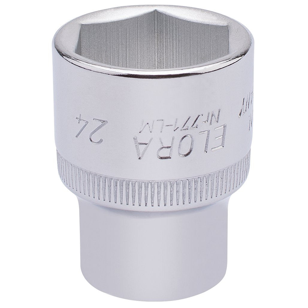 Draper Elora Hexagon Socket, 1/2" Sq. Dr., 24mm  15313