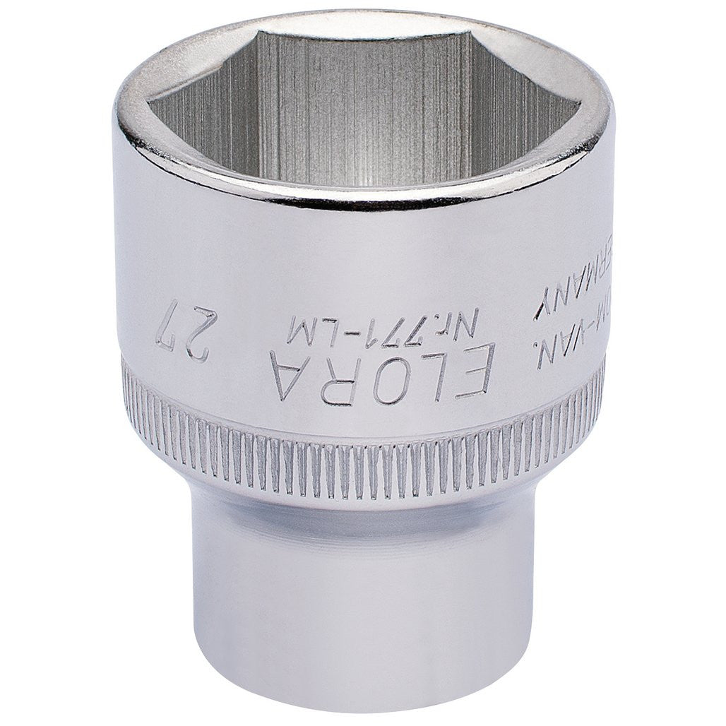 Draper Elora Hexagon Socket, 1/2" Sq. Dr., 27mm  15316