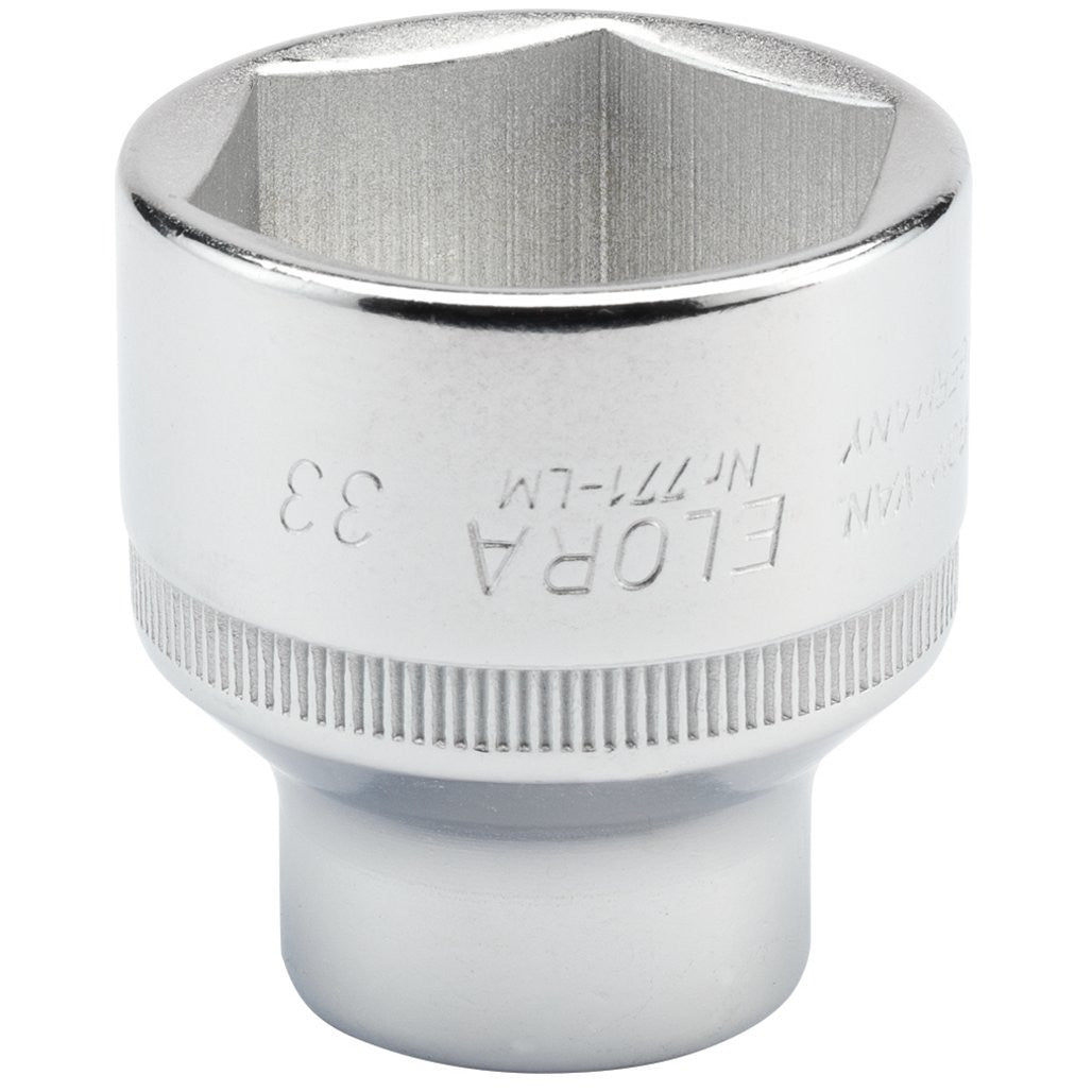 Draper Elora Hexagon Socket, 1/2" Sq. Dr., 33mm (Sold Loose)  15322