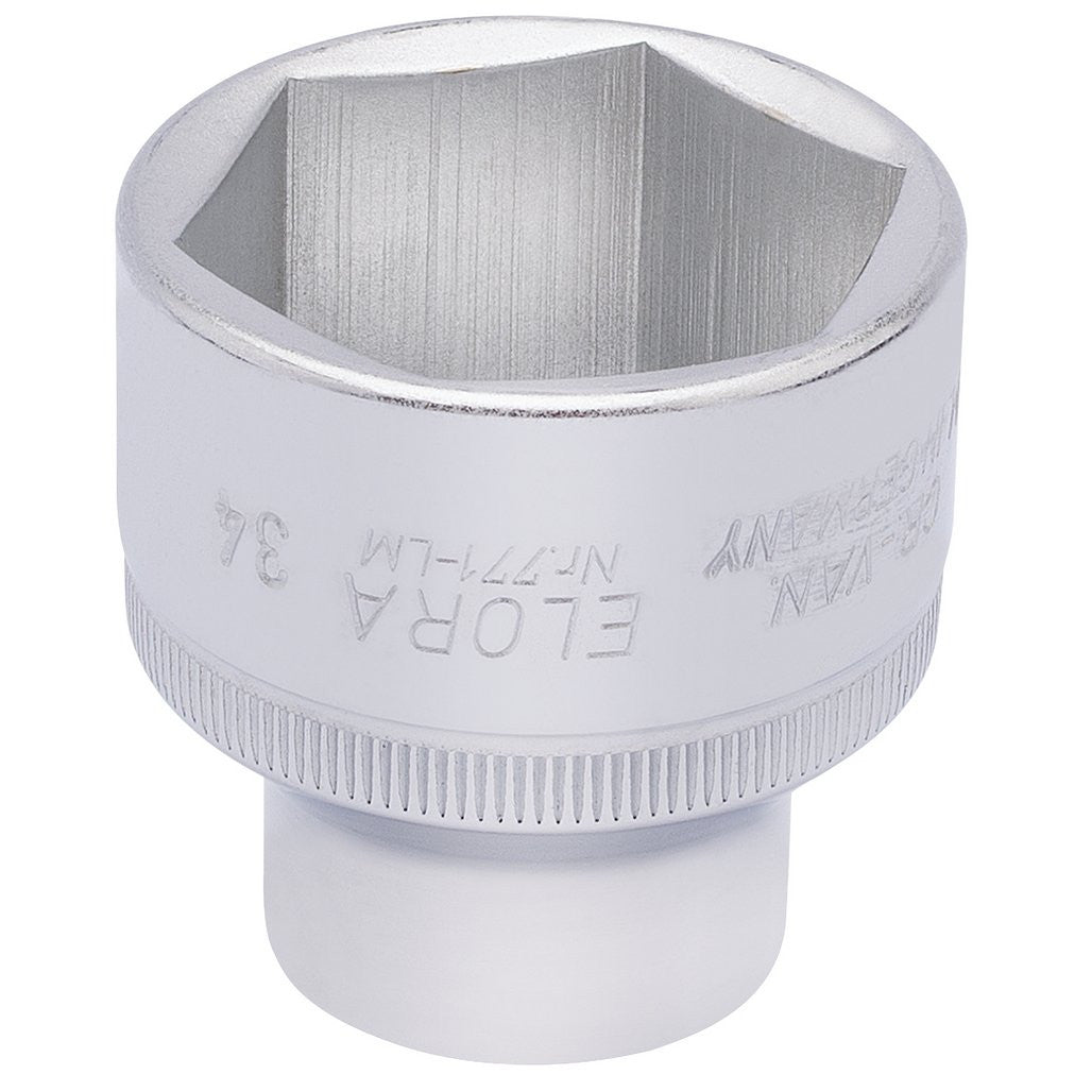 Draper Elora Hexagon Socket, 1/2" Sq. Dr., 34mm  15323