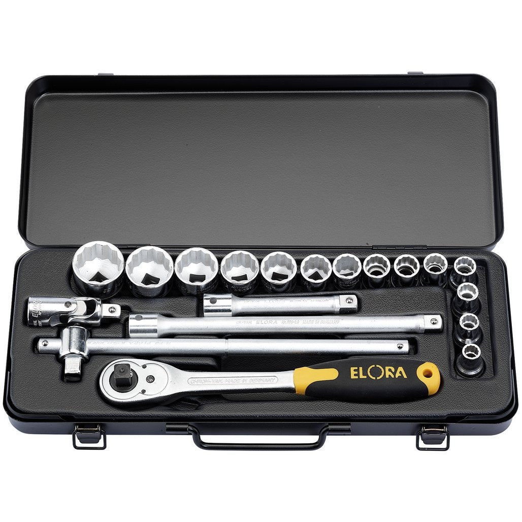 Draper Elora Metric Socket Set, 1/2" Sq. Dr. (19 Piece)  15356