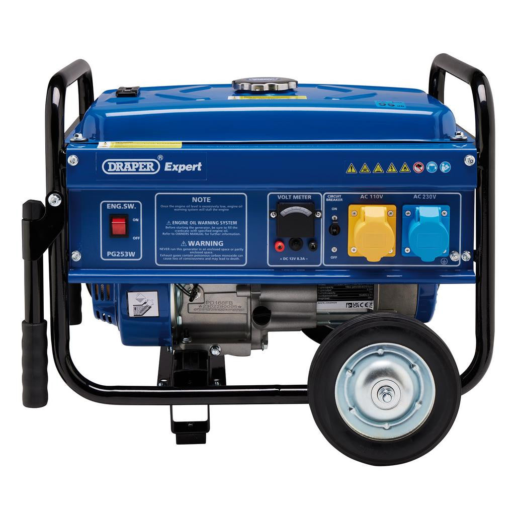 Draper Expert Petrol Generator with Wheels, 2000W   16066