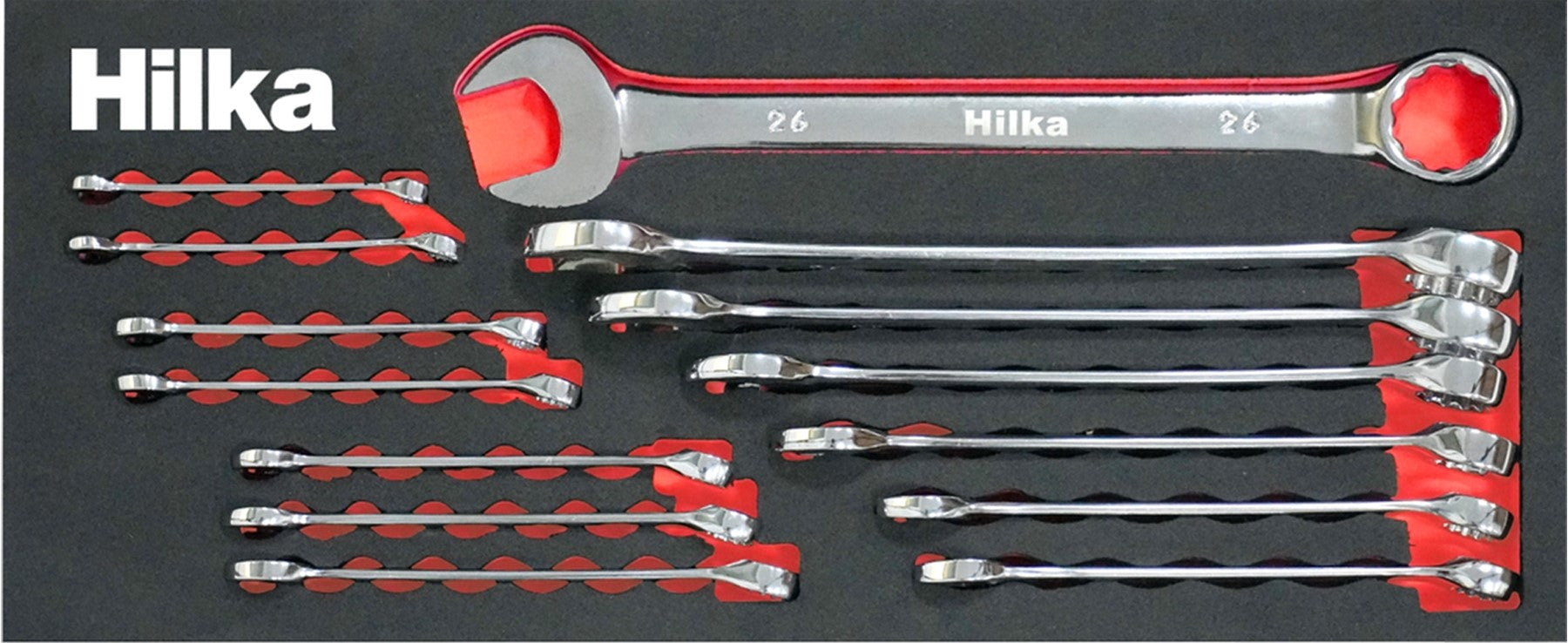 Hilka 14 pce Combination EVA Spanners Set Metric 16101402