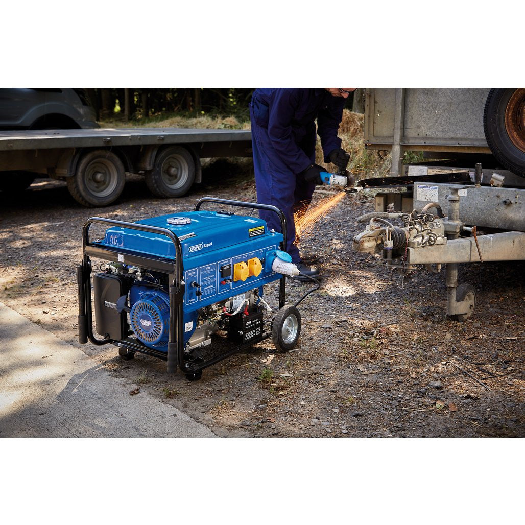 Draper Expert Petrol Generator with Wheels, 6000W  16143