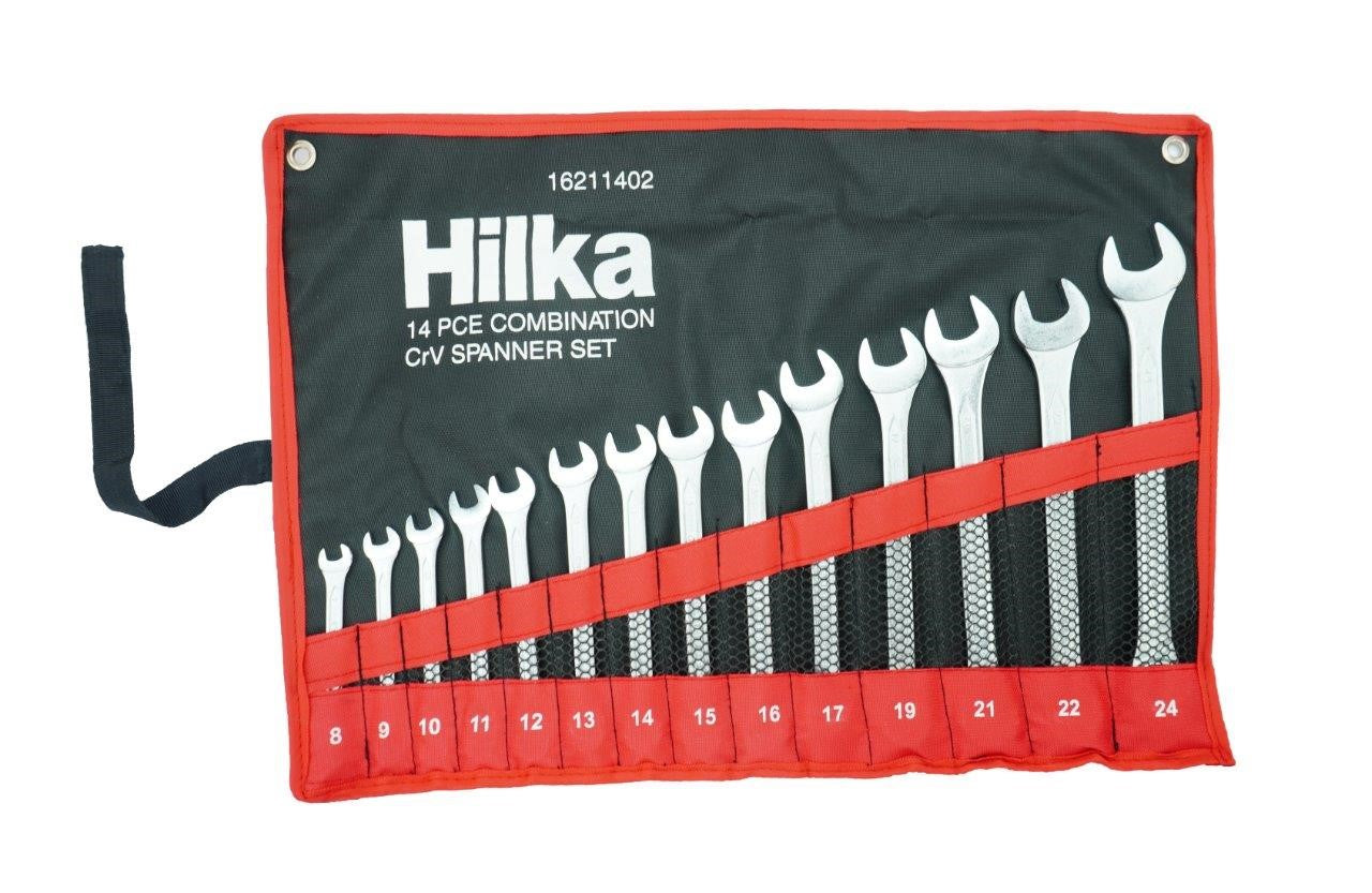 Hilka 14 pce Combination Spanner Set in Pouch Metric 16211402