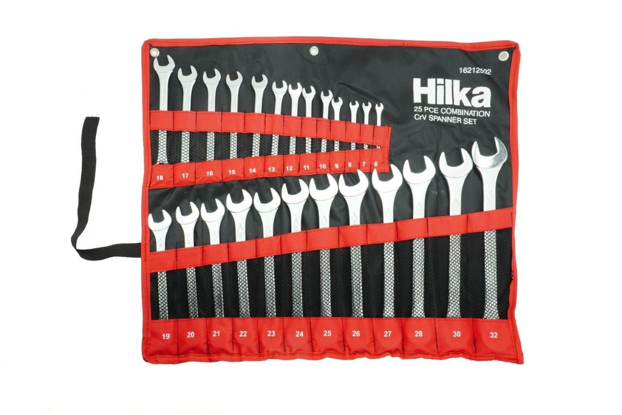 Hilka 25 pce Combination Spanner Set in Pouch Metric 16212502
