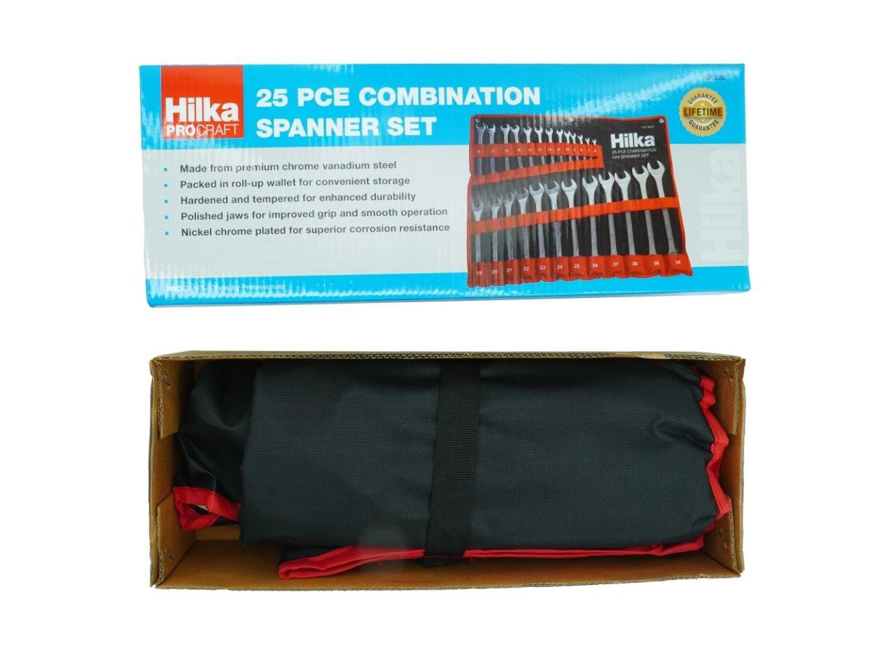 Hilka 25 pce Combination Spanner Set in Pouch Metric 16212502