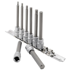 Draper Expert Long Metric Hex. Socket Bit Set, 3/8" Sq. Dr., 100mm (8 Piece)  16286