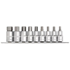 Draper Expert Metric Hex. Socket Bit Set, 1/2" Sq. Dr., 55mm (9 Piece)  16307