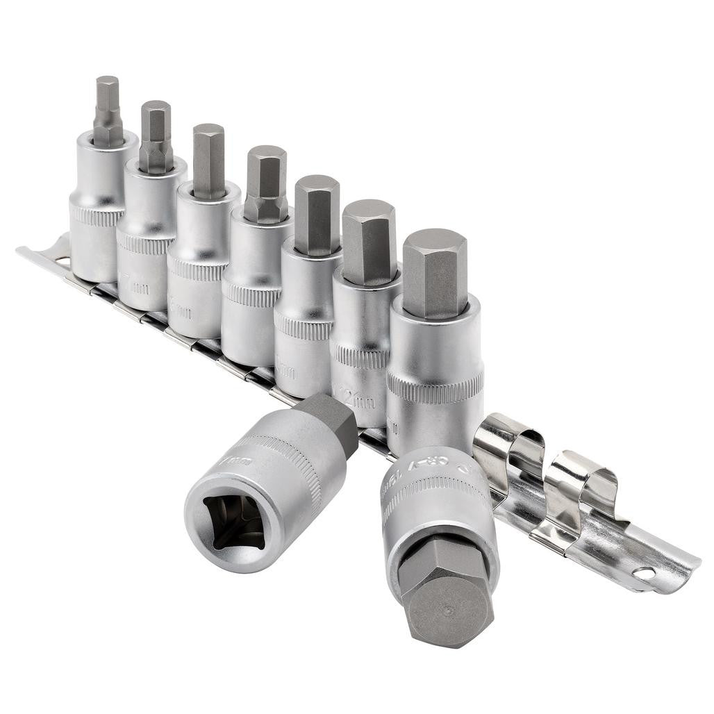 Draper Expert Metric Hex. Socket Bit Set, 1/2" Sq. Dr., 55mm (9 Piece)  16307