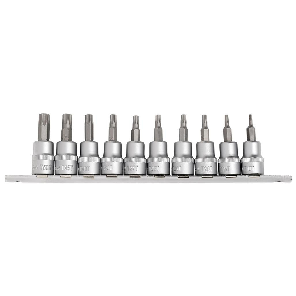 Draper Expert TX-STAR® Security Socket Bit Set, 3/8" Sq. Dr., 48mm (10 Piece)  16332
