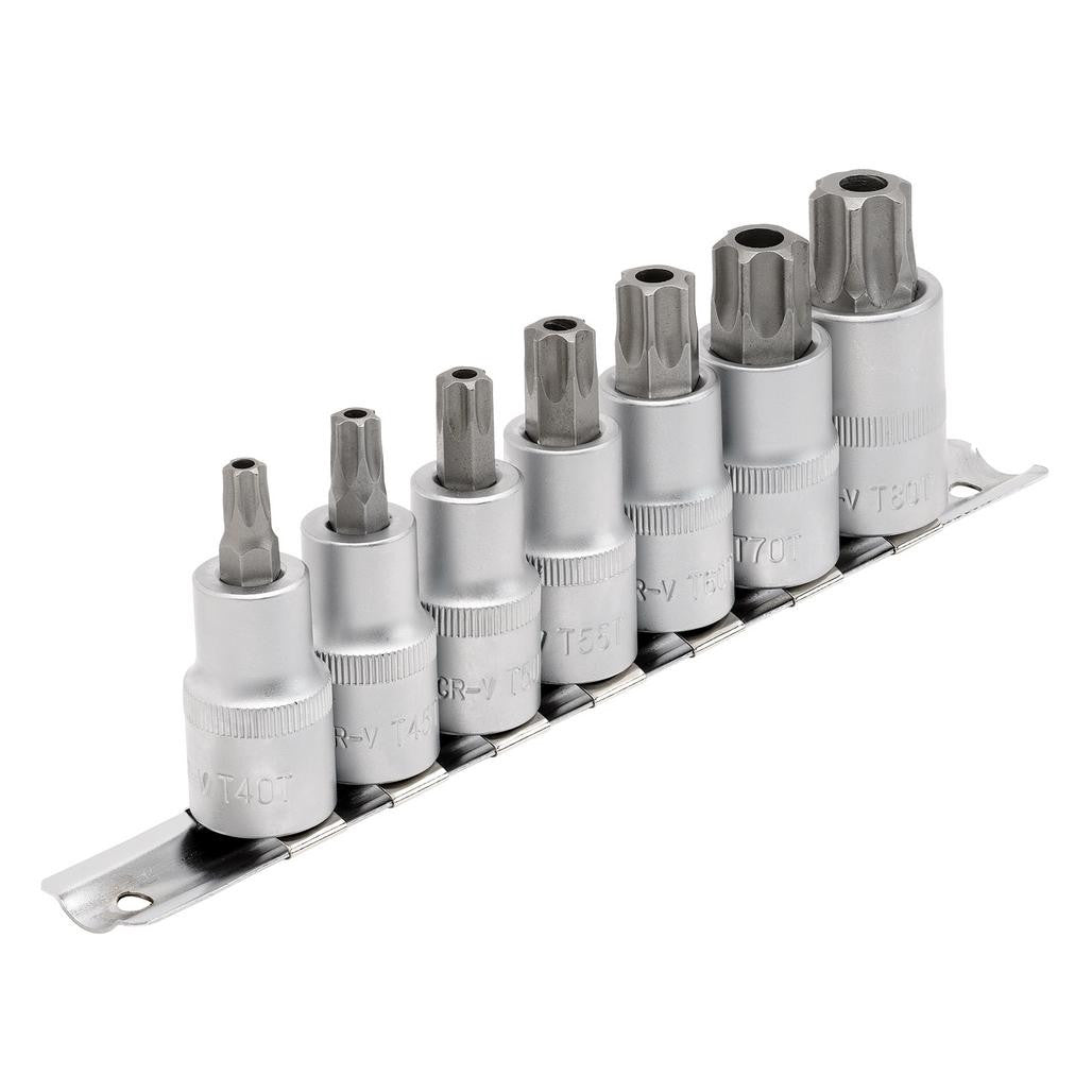 Draper Expert TX-STAR® Security Socket Bit Set, 1/2" Sq. Dr., 55mm (7 Piece)  16334