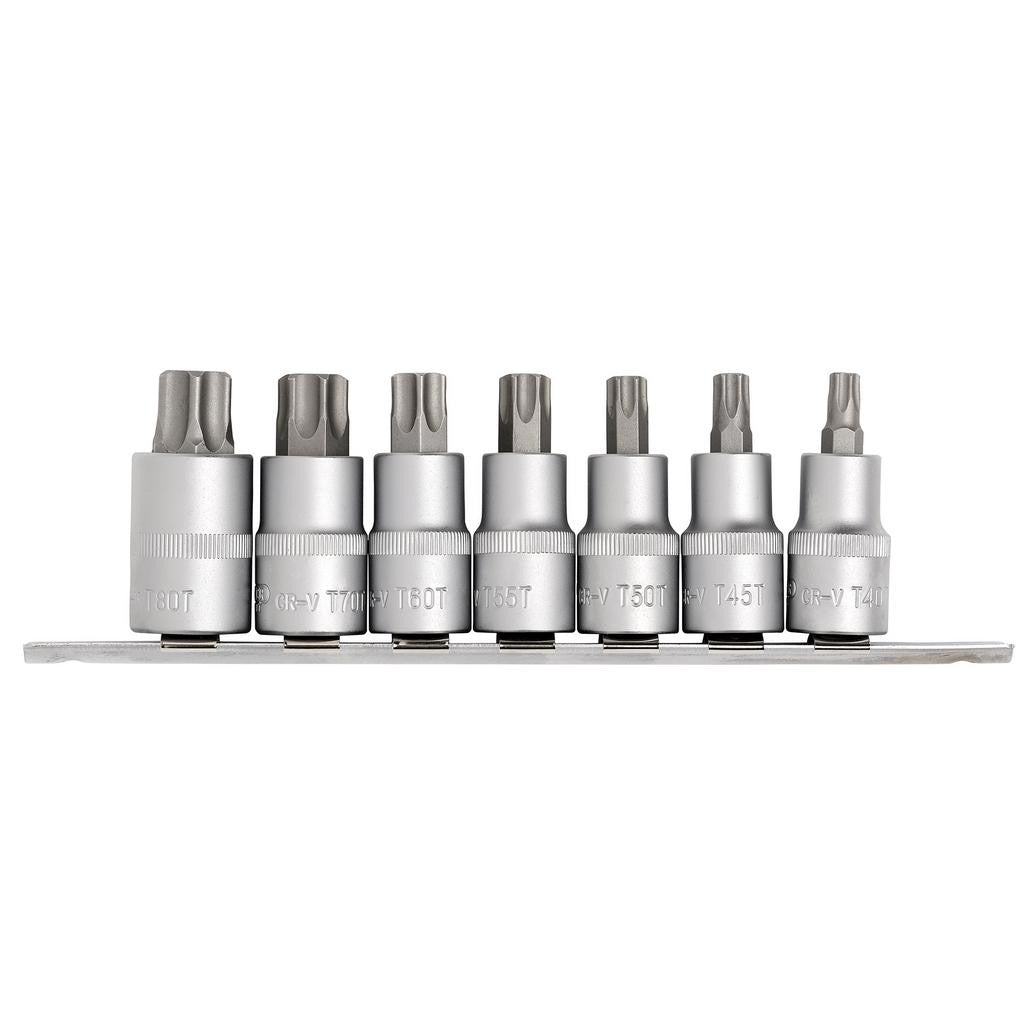 Draper Expert TX-STAR® Security Socket Bit Set, 1/2" Sq. Dr., 55mm (7 Piece)  16334