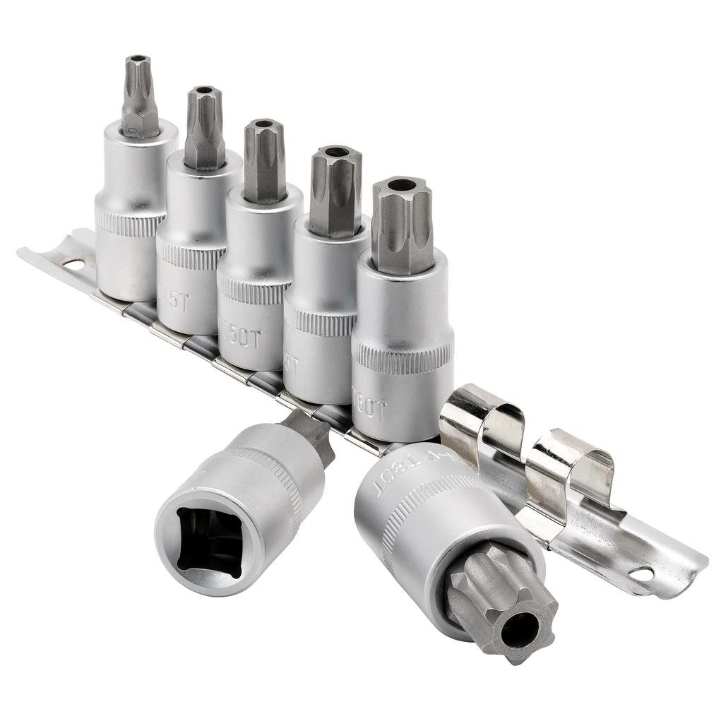 Draper Expert TX-STAR® Security Socket Bit Set, 1/2" Sq. Dr., 55mm (7 Piece)  16334