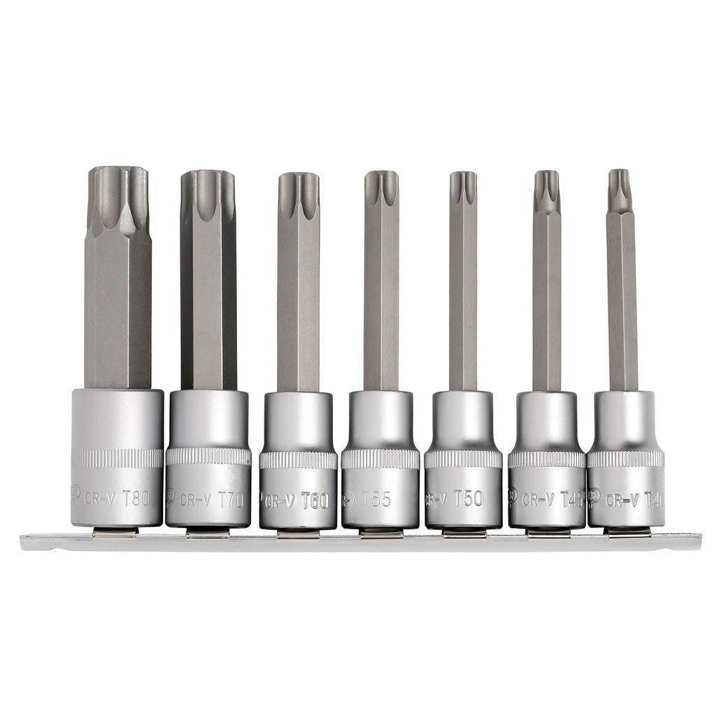 Draper Expert TX-STAR® Security Socket Bit Set, 1/2" Sq. Dr., 100mm (7 Piece)  16338
