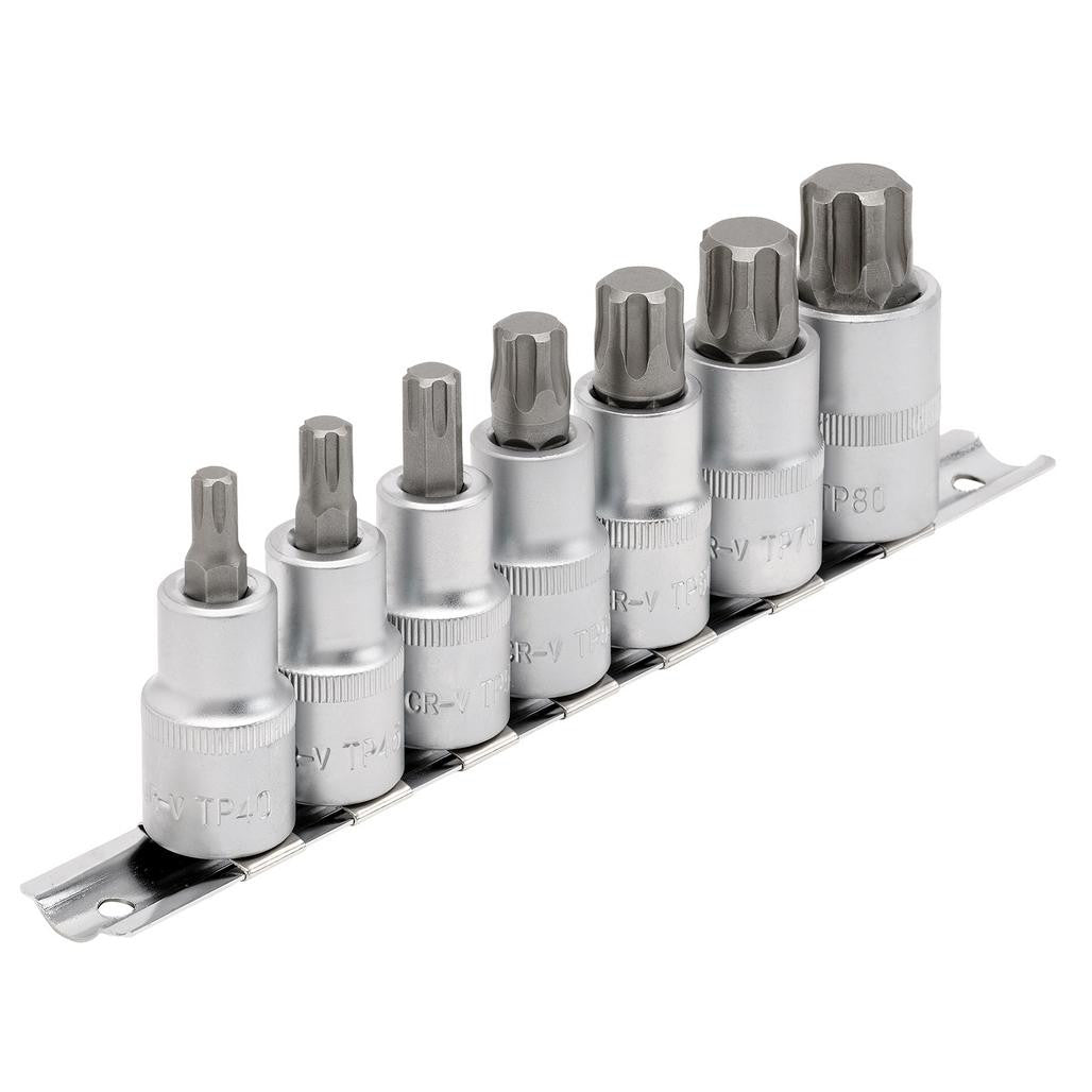 Draper Expert TX-STAR® Plus Socket Bit Set, 1/2" Sq. Dr., 55mm (7 Piece)  16341