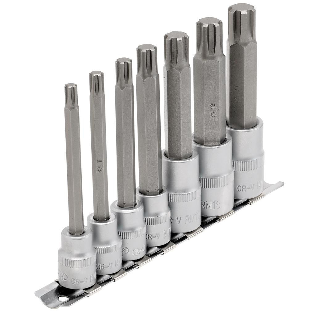 Draper Expert Ribe® Socket Bit Set, 3/8" & 1/2" Sq. Dr. (7 Piece)  16346