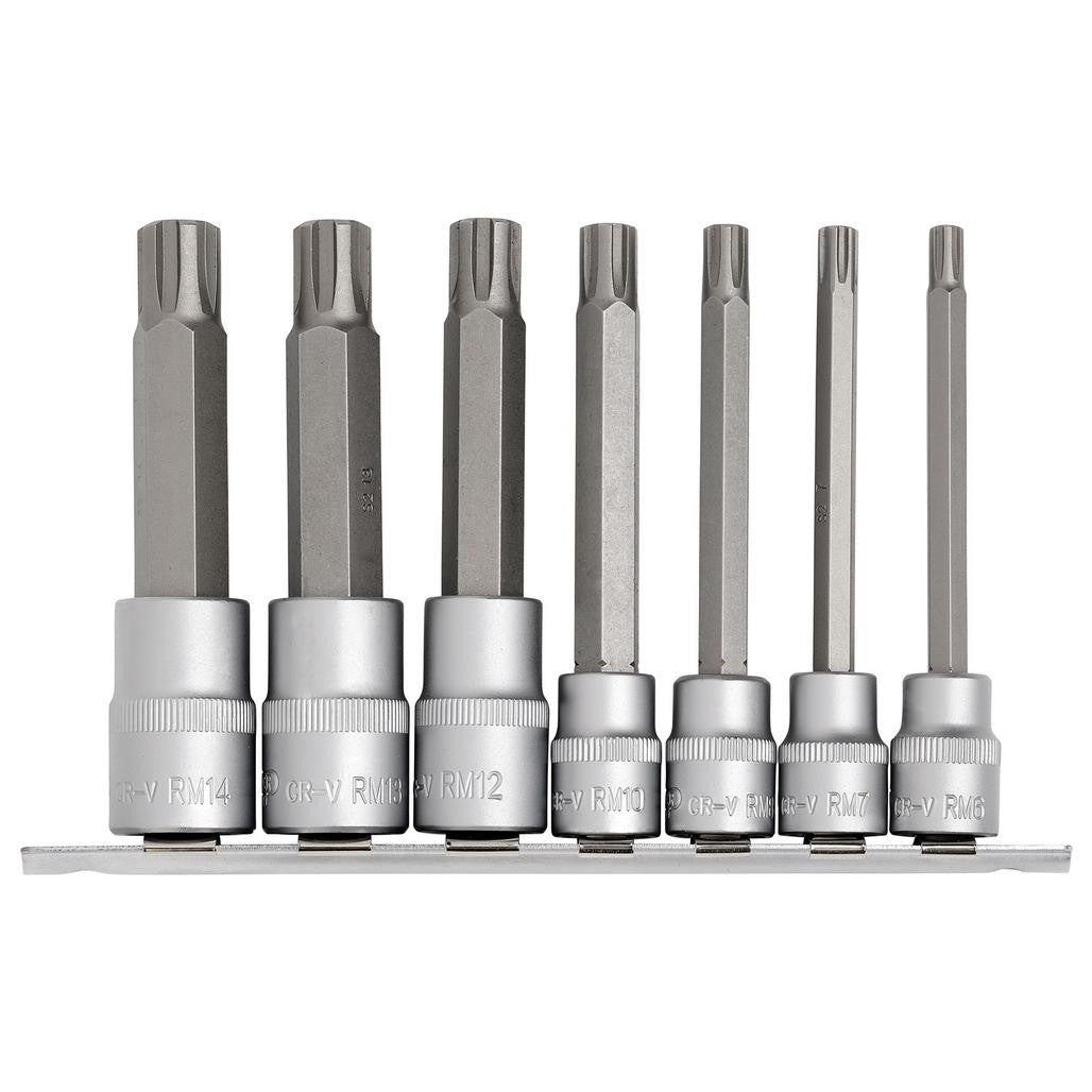 Draper Expert Ribe® Socket Bit Set, 3/8" & 1/2" Sq. Dr. (7 Piece)  16346