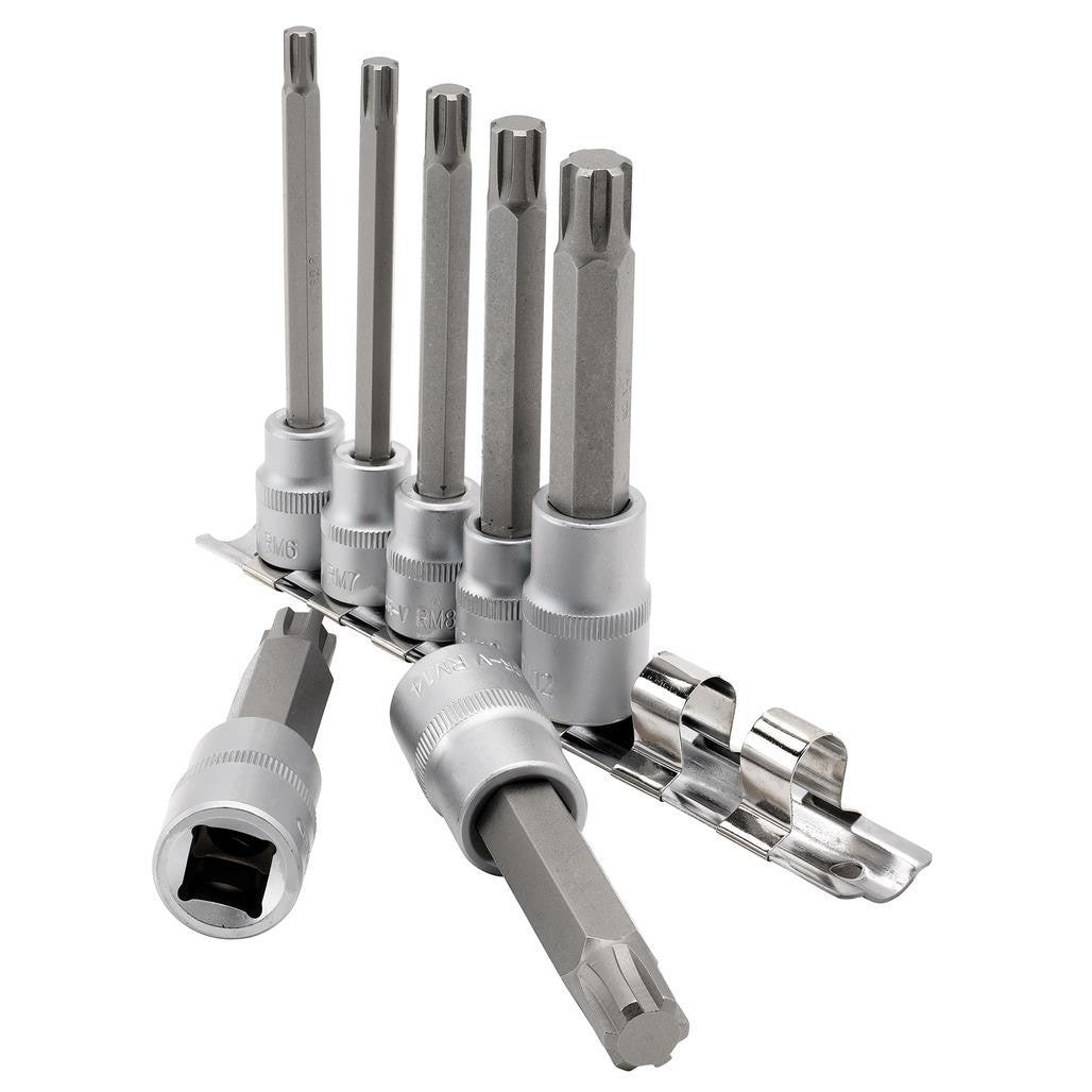 Draper Expert Ribe® Socket Bit Set, 3/8" & 1/2" Sq. Dr. (7 Piece)  16346