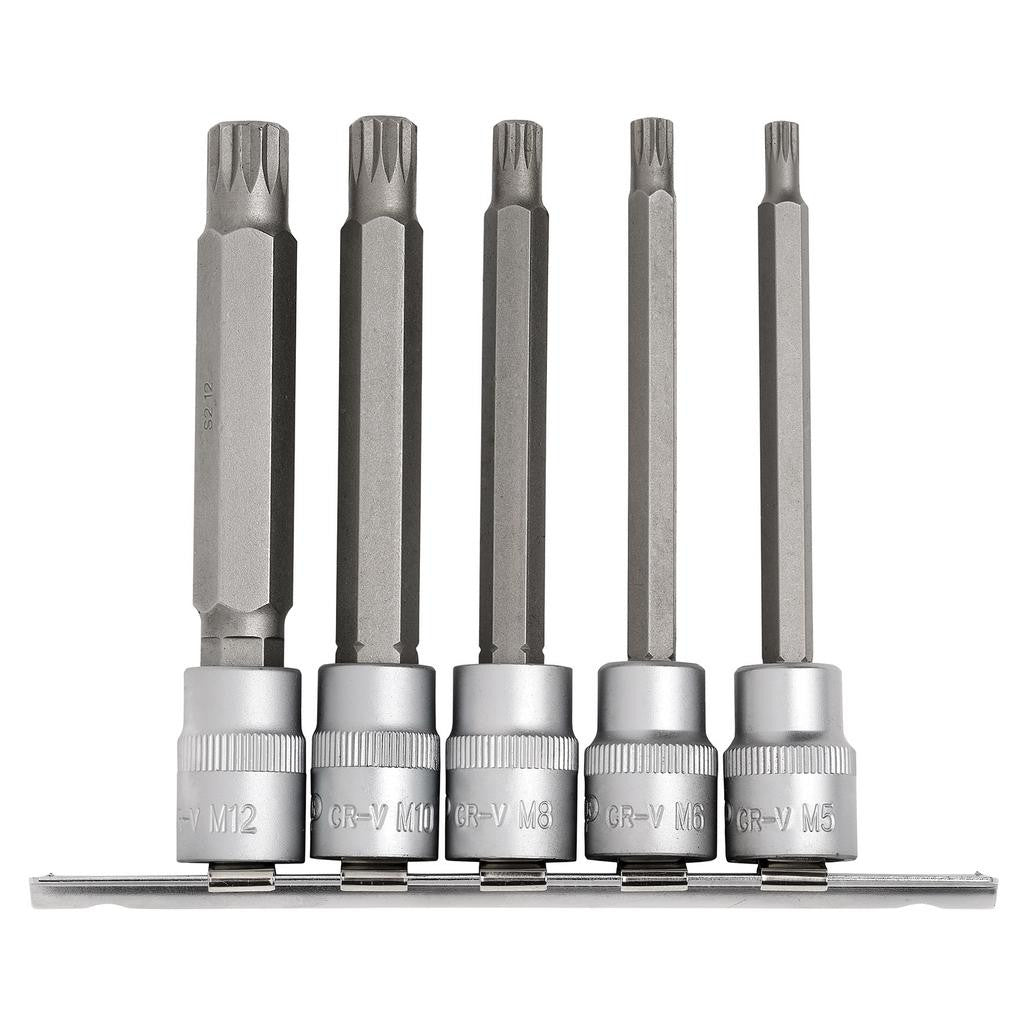 Draper Expert Spline Socket Bit Set, 3/8" Sq. Dr. (5 Piece)  16349