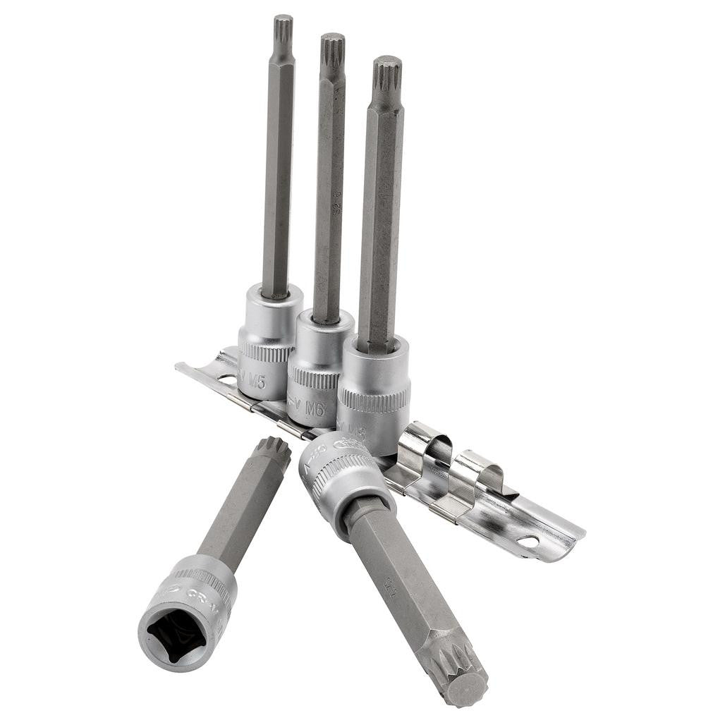 Draper Expert Spline Socket Bit Set, 3/8" Sq. Dr. (5 Piece)  16349