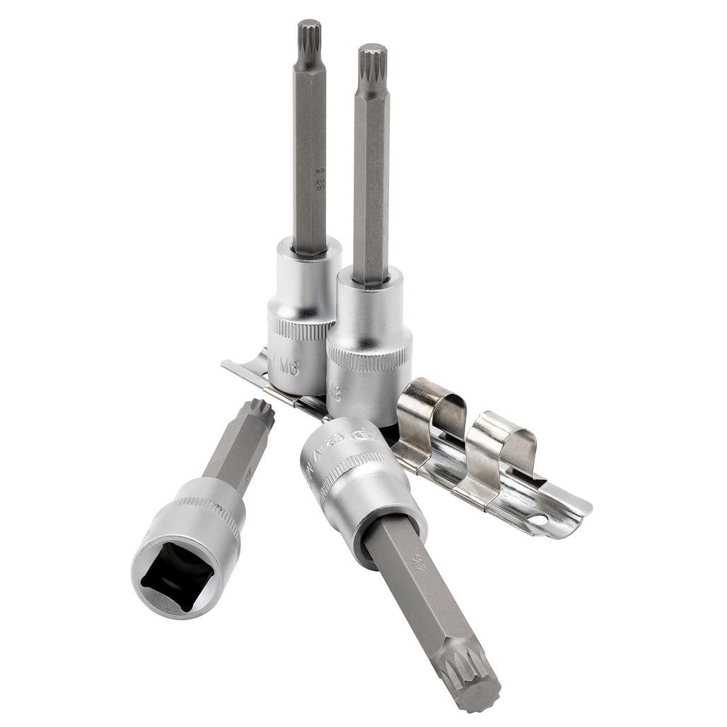 Draper Expert Spline Socket Bit Set, 1/2" Sq. Dr. (4 Piece)  16350