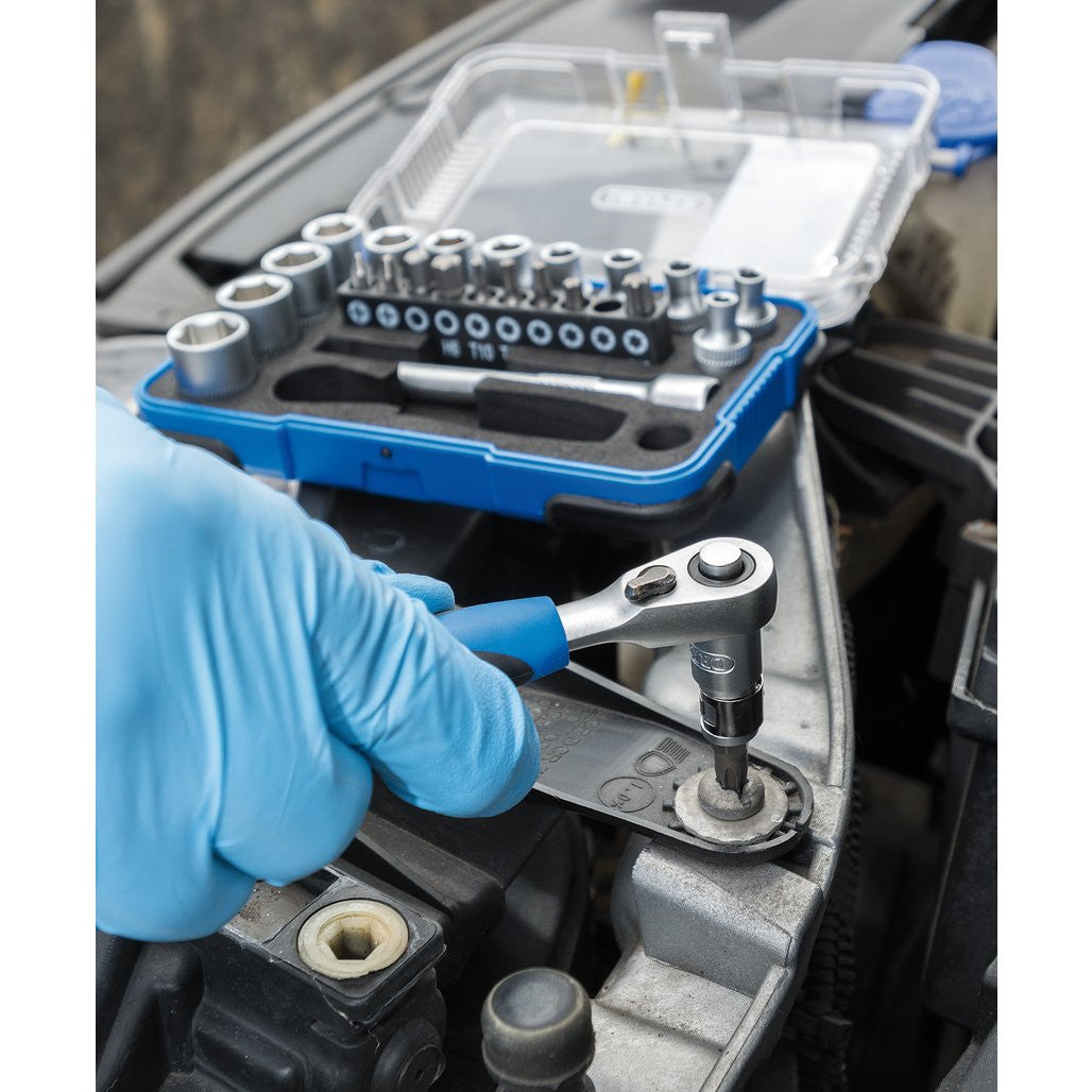 Draper Metric Socket Set, 1/4" Sq. Dr. (25 Piece)  16354