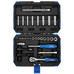 Draper HI-TORQ® Metric Socket Set, 1/4" Sq. Dr. (47 Piece)  16355