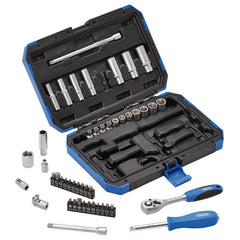 Draper HI-TORQ® Metric Socket Set, 1/4" Sq. Dr. (47 Piece)  16355