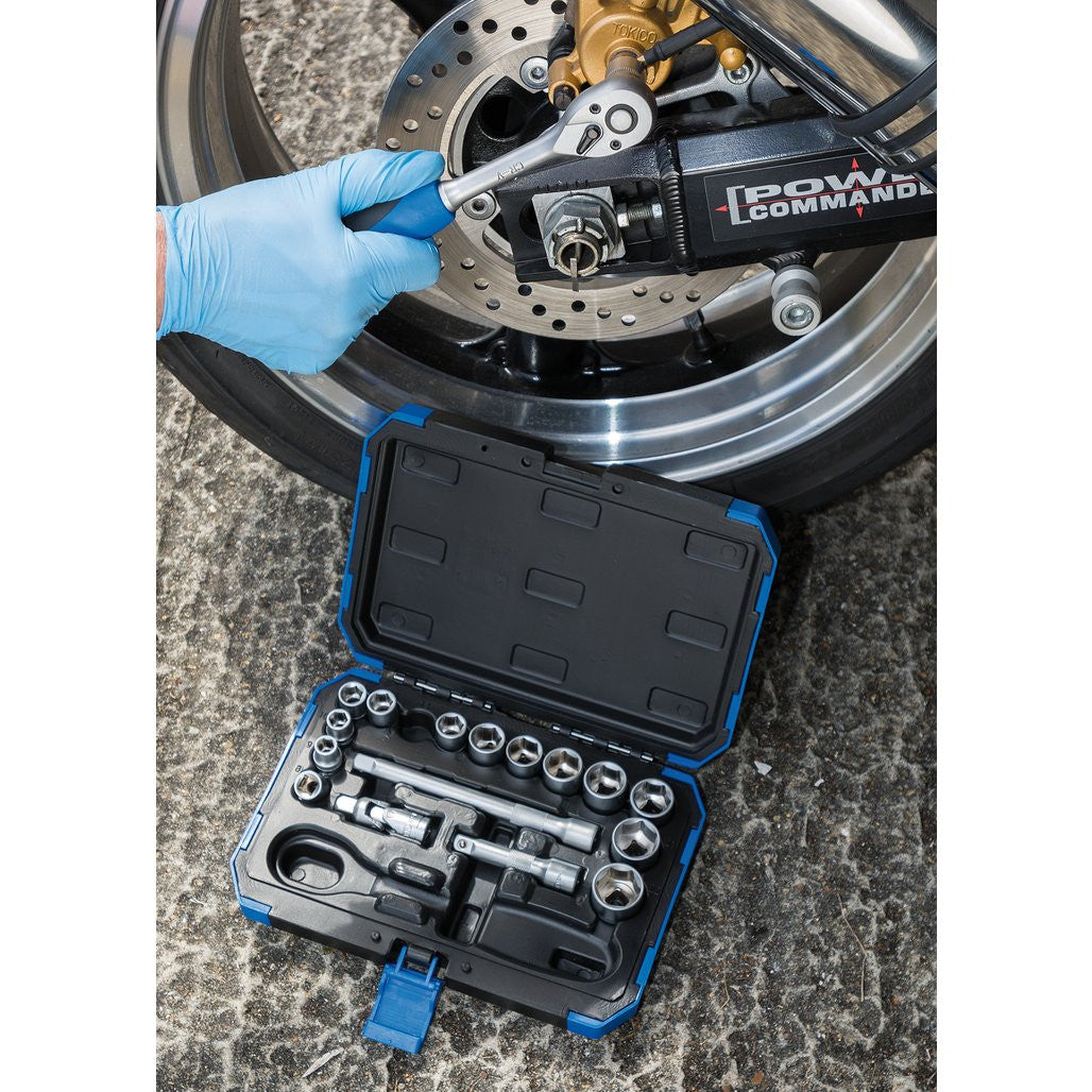 Draper HI-TORQ® Metric Socket Set, 3/8" Sq. Dr. (18 Piece)  16359