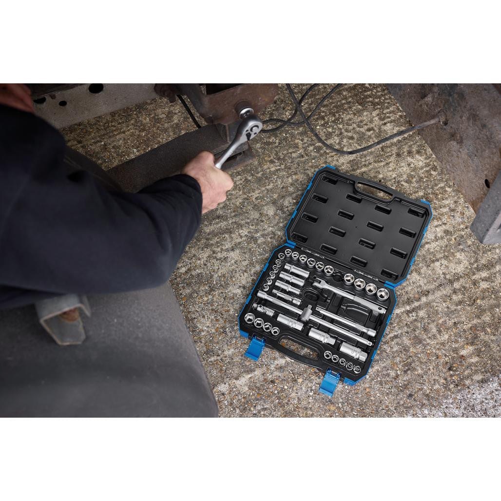 Draper Combined MM/AF Socket Set, 3/8" Sq. Dr. (39 Piece)  16361