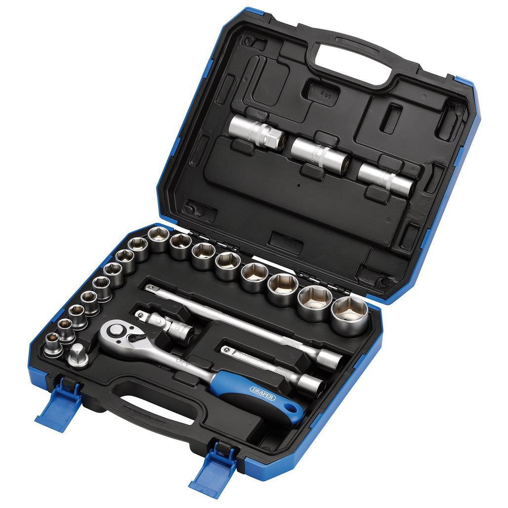 Draper HI-TORQ® Metric Socket Set, 1/2" Sq. Dr. (24 Piece)  16362